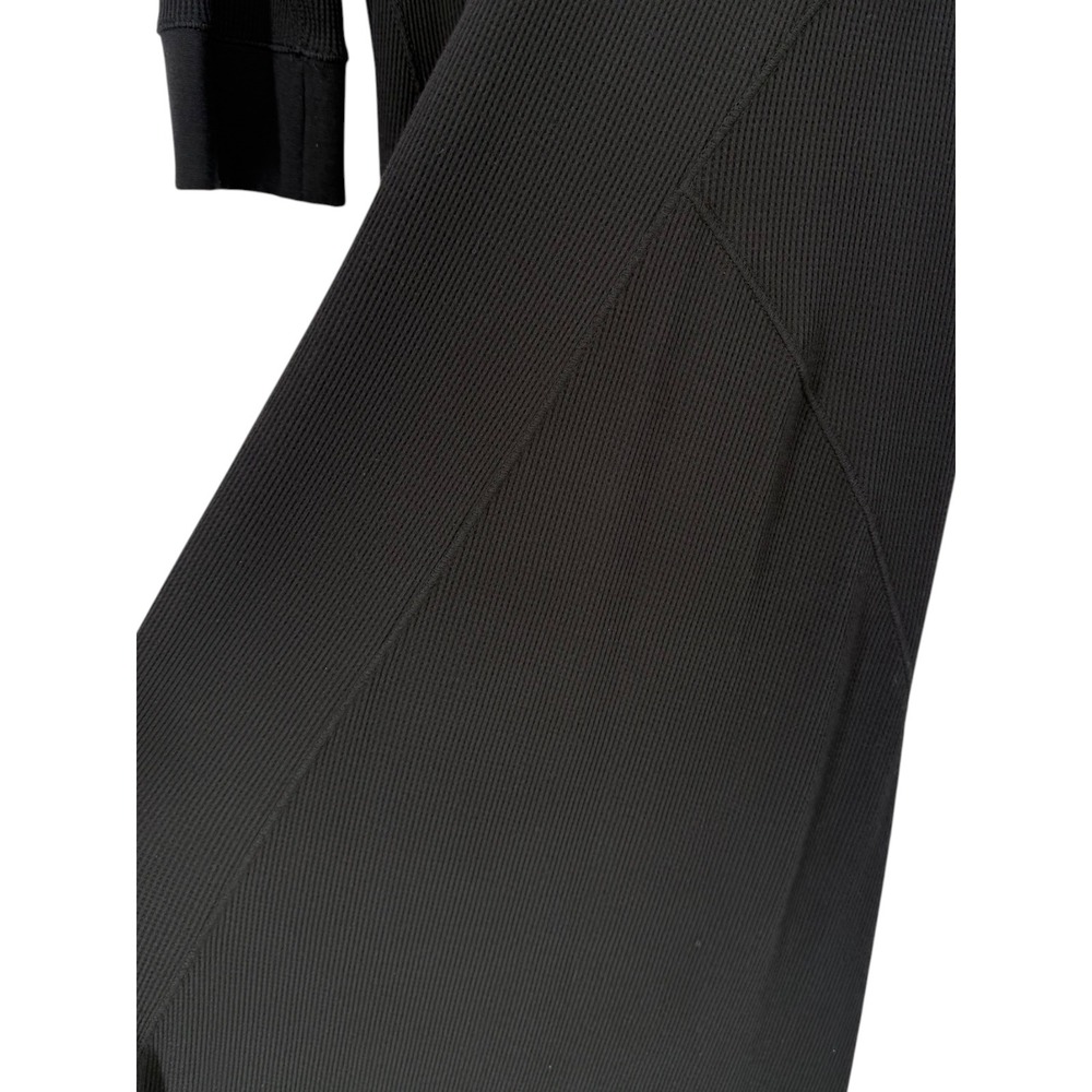 Polo Ralph Lauren Women's Waffle Knit Fit and Flare Midi Dress Black Size XL - Picture 9 of 12